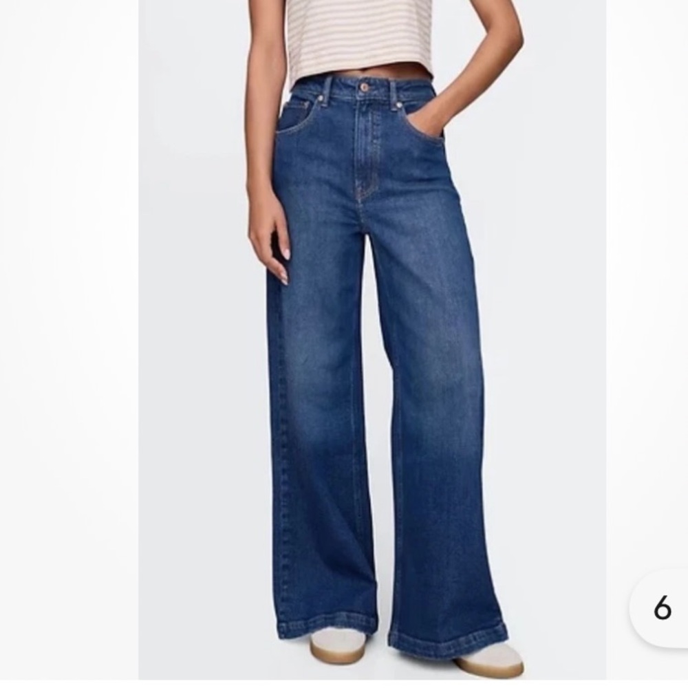 GAP High Rise Stride Wide-Leg Jeans Size 12/31R